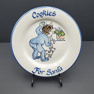 Louisville Stoneware Cookies for Santa Plate Christmas Holiday Snack Plate